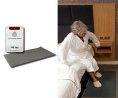 WIRELESS FLOOR MAT WITH PAGING ALARM, for bed or doorway (alarm monitor is with carer)