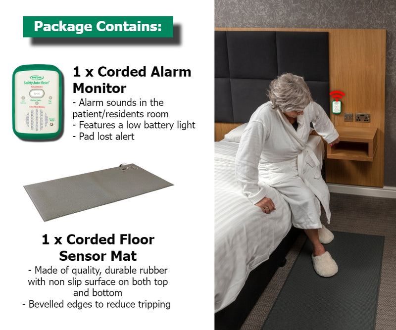 BEDSIDE FLOOR MAT WITH ALARM..... Lets You Know When They Are Leaving Bed, Chair, Room Or Building!