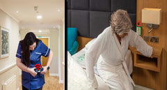 BED Exit Alarm, Pad & WIRELESS Pager (WITH VIBRATING OPTION)...NO ALARM IN PATIENT'S ROOM, Pager Is Carried By The Carer