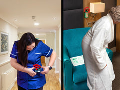 CHAIR Exit Alarm, Pad & WIRELESS Pager (WITH VIBRATING OPTION)...NO ALARM IN PATIENT'S ROOM, Pager Is Carried By The Carer