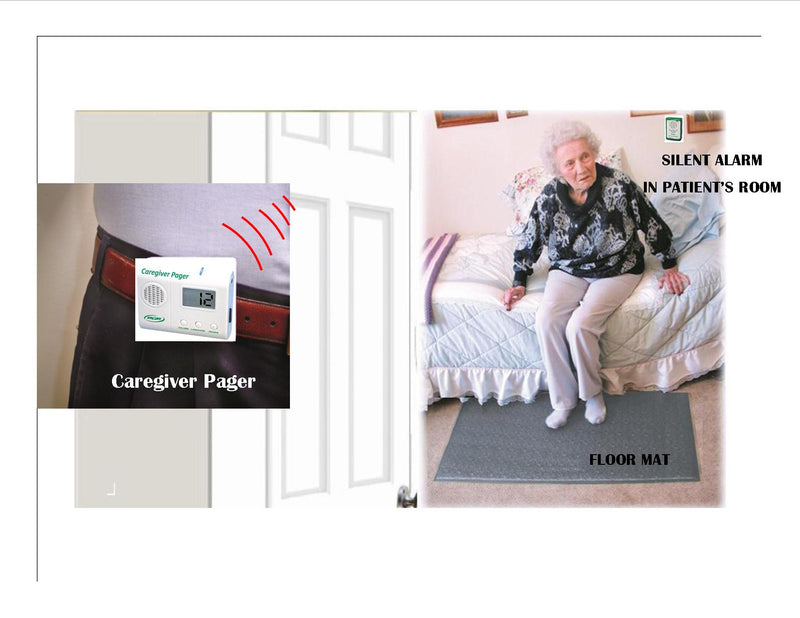 Floor Mat with Carer Pager (With VIBRATE option) - Have NO alarm noise in the room with the patient!