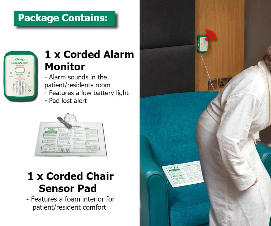 Chair Notifier CHAIR EXIT SENSOR PAD WITH ALARM (complete package) So you know when ...