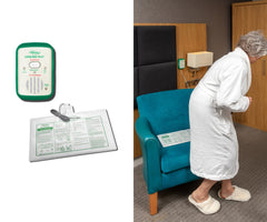 CHAIR SENSOR PAD WITH ALARM (Complete Package) So you know when they are getting up from their chair! ALARM IS IN THE ROOM WITH THE PATIENT