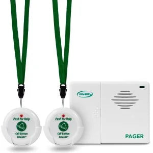 Simple Patient Call Buttons With Pager - Use In Home So Patient Can Call Carer