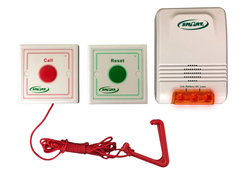 EMERGENCY CALL BUTTON WITH PULL CORD, RESET BUTTON AND LIGHT ALERT